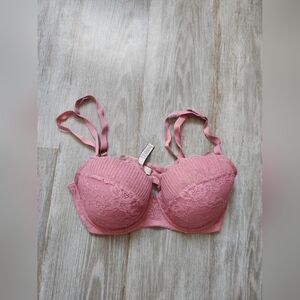 Elegant Pink Lace Bra